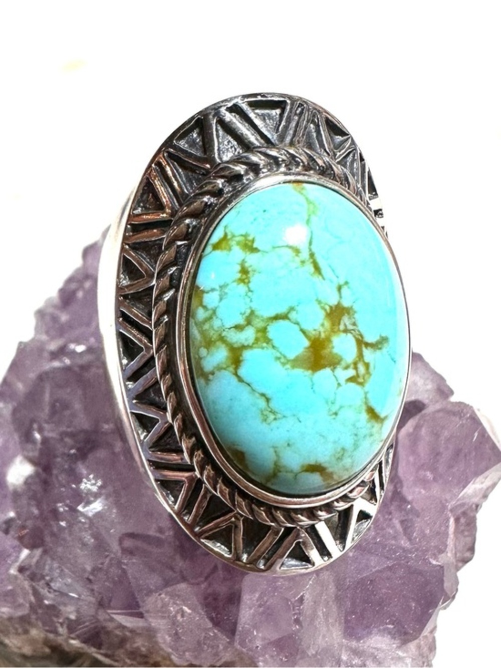 Jay King Campitos Turquoise Oval Cabochon Sterling Silver Ring